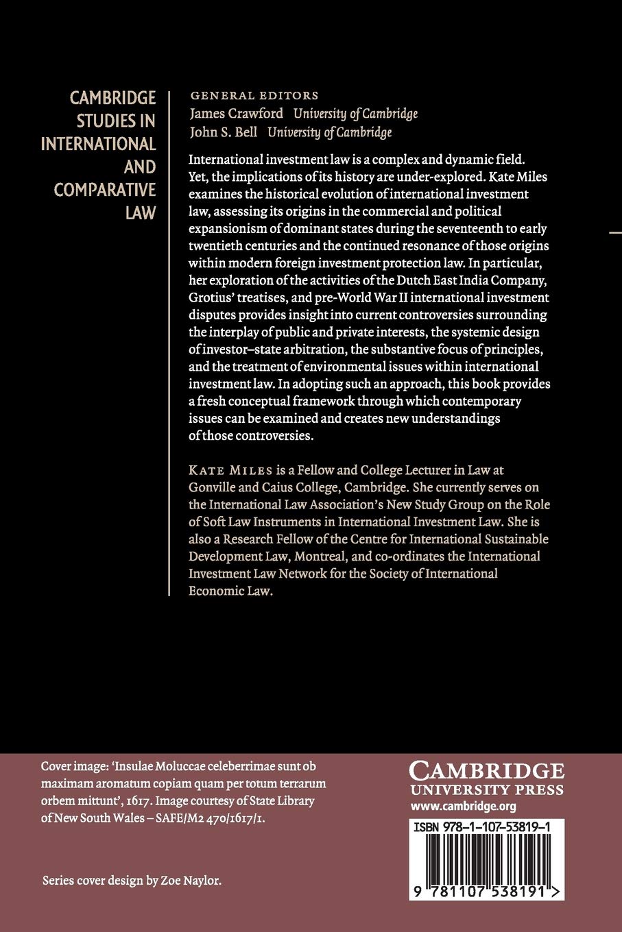 The Origins of International Investment Law: Empire, Environment and the Safeguarding of Capital