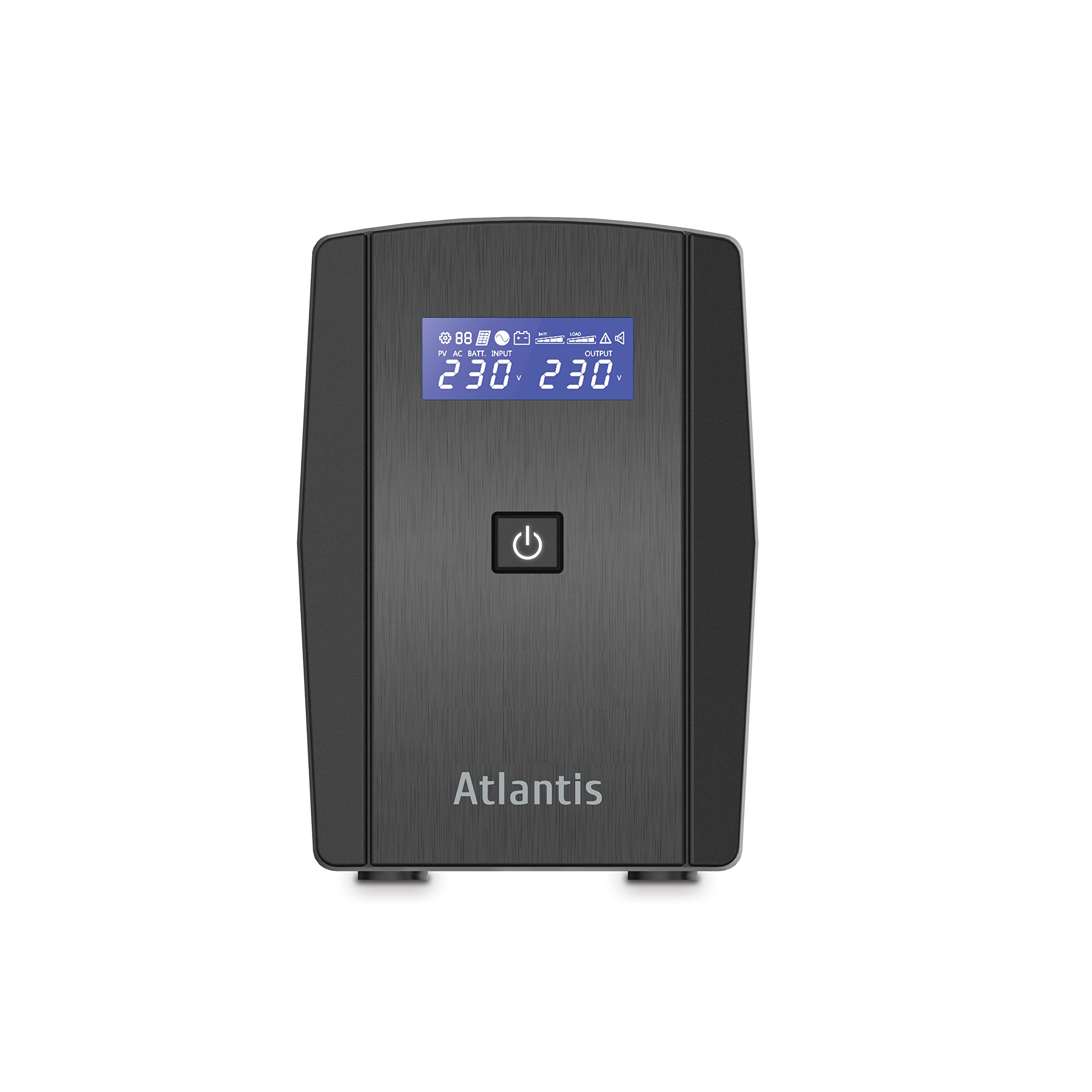 Atlantis Gruppo di Continuità UPS Line Interactive 1000VA/500W bat. 12V 9Ah | Onda pseudosinusoidale, Stabilizzatore AVR 3 stadi, 4 IEC, batteria 12V 9Ah, connessione USB, software gratuito, cod A03-S120