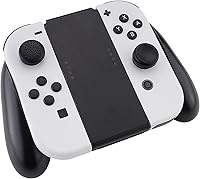 Vista 5 de eXtremeRate 4 pares de fundas negras de silicona antideslizante de longitud extendida para Nintendo Switch y Switch OLED Joy-con Controller, tapas
