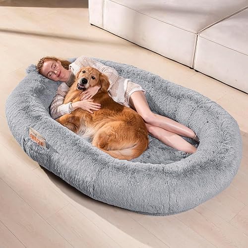Miniatura 36 de Cama ortopédica lavable grande para perros: Cama impermeable para mascotas con respaldos - Funda extraíble y lavable para cama de perro grande de