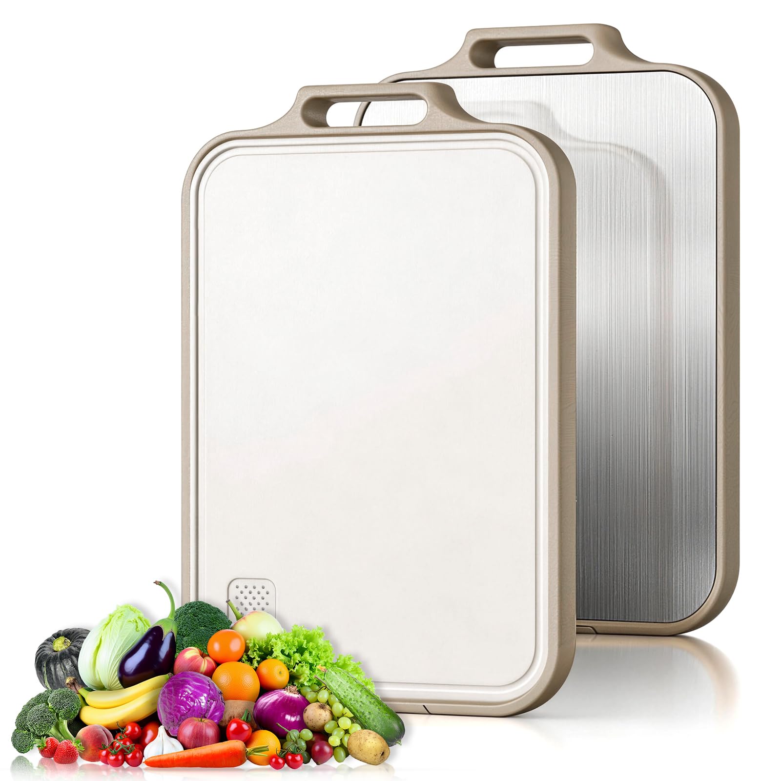 Grande cutting board antidérapante en acier inoxydable haut de gamme