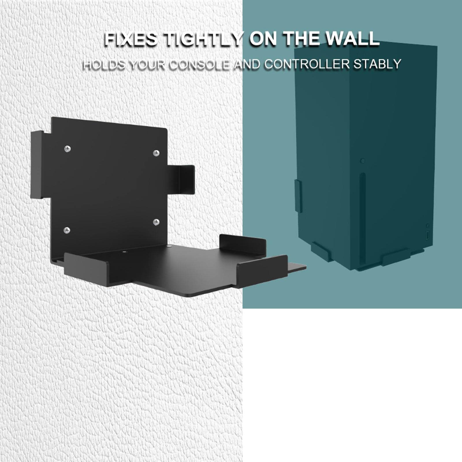 Soporte de Pared para Consola Estante Vertical Repisa Colgante Detrás del Televisor Base Antideslizante Material Plástico Adecuado para