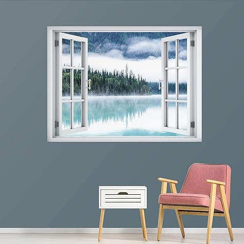 Miniatura 25 de IDEA4WALL Adhesivo mural removible para pared, cielo azul, vibrante, verano, montaña, valle, naturaleza, desierto, arte moderno, paisaje, colorido