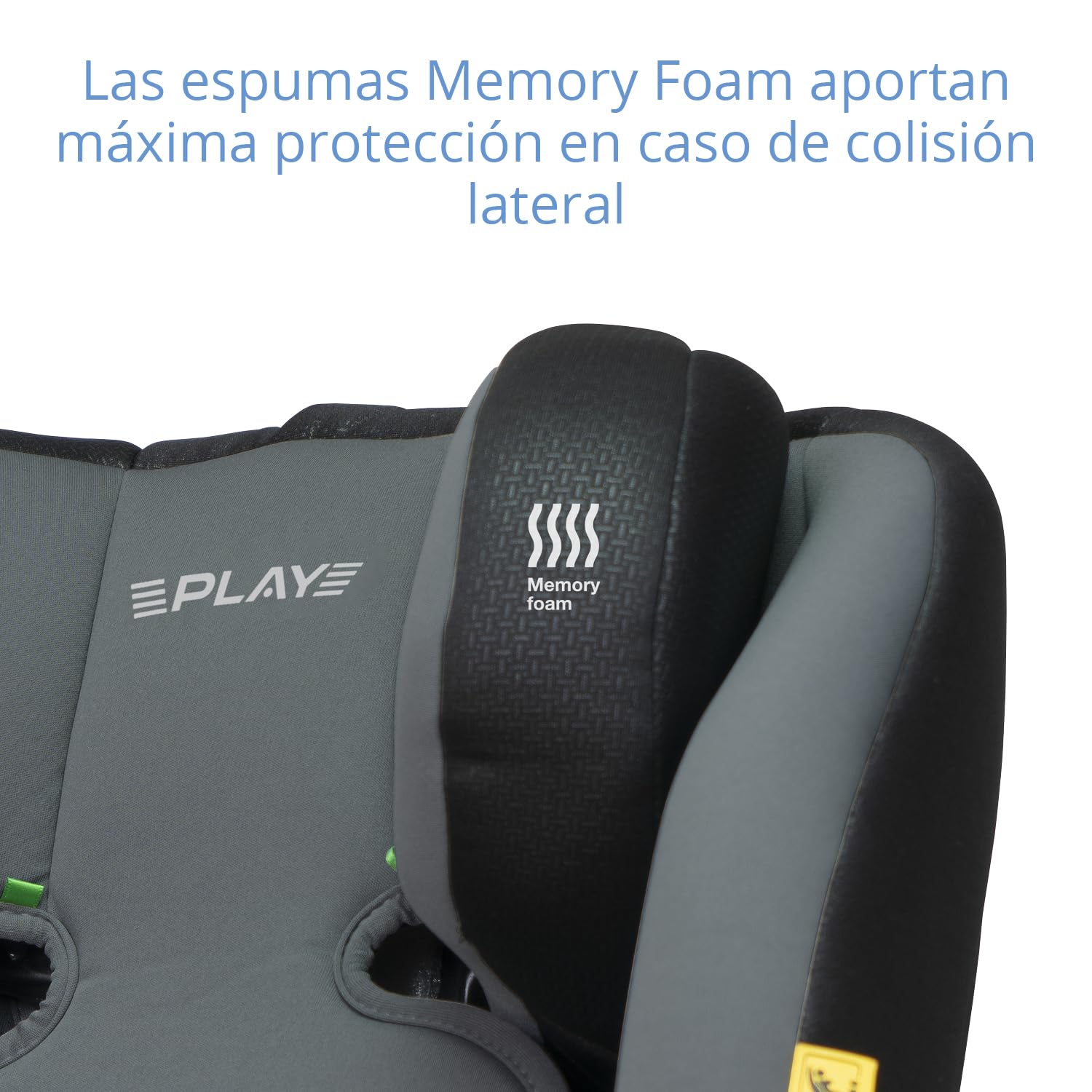 Play Belt Two I-Size. Silla de coche para niño de 3 a12 años (100-150 cm), instalación universal con cinturon, color gris