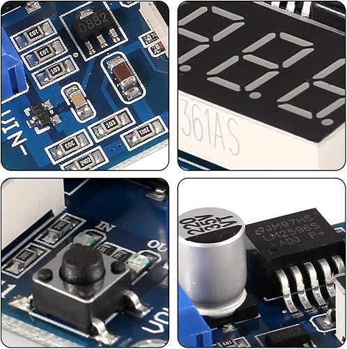 Miniatura 3 de Paquete de 2 módulos reductores LM2596 con pantalla LED, CC ajustable a CC 4.0-40V a 1.25-37V 36V-24V a 12V-5V Buck Convertidor Regulador de voltaje
