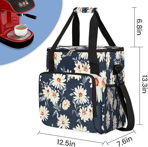 Miniatura 2 de Bolsa de transporte para cafetera de margaritas abstractas para Keurig K-Mini o K-Mini Plus K-Mini Plus K-Cup Pods, portátil, bolsa de viaje