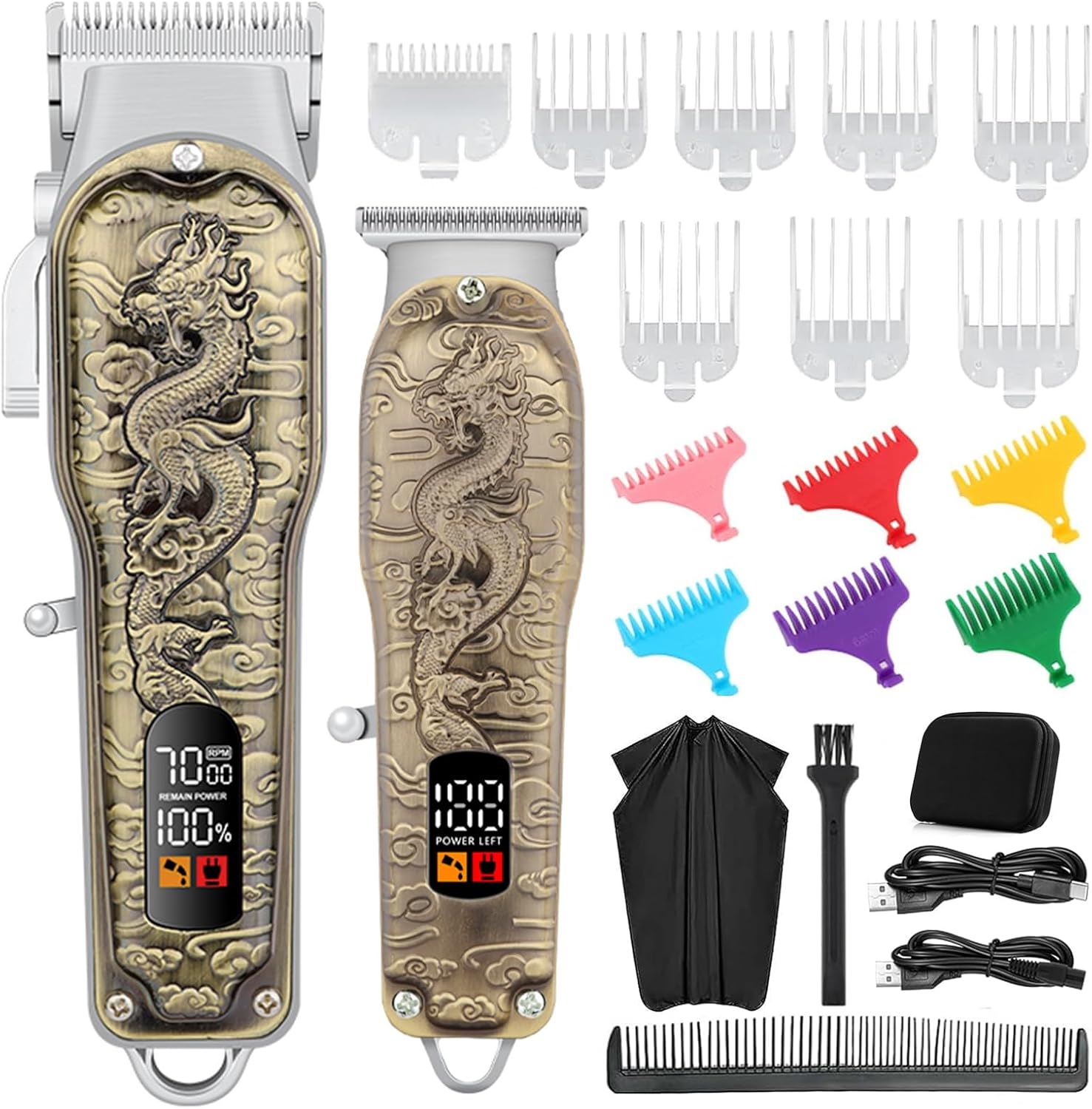 Hair Clipper and Trimmer Set Professional Cordless Hair