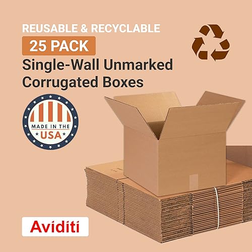 Miniatura 3 de AVIDITI Cajas de envío medianas de 16 pulgadas de largo x 12 pulgadas de ancho x 12 pulgadas de alto, paquete de 25 unidades  Caja de cartón