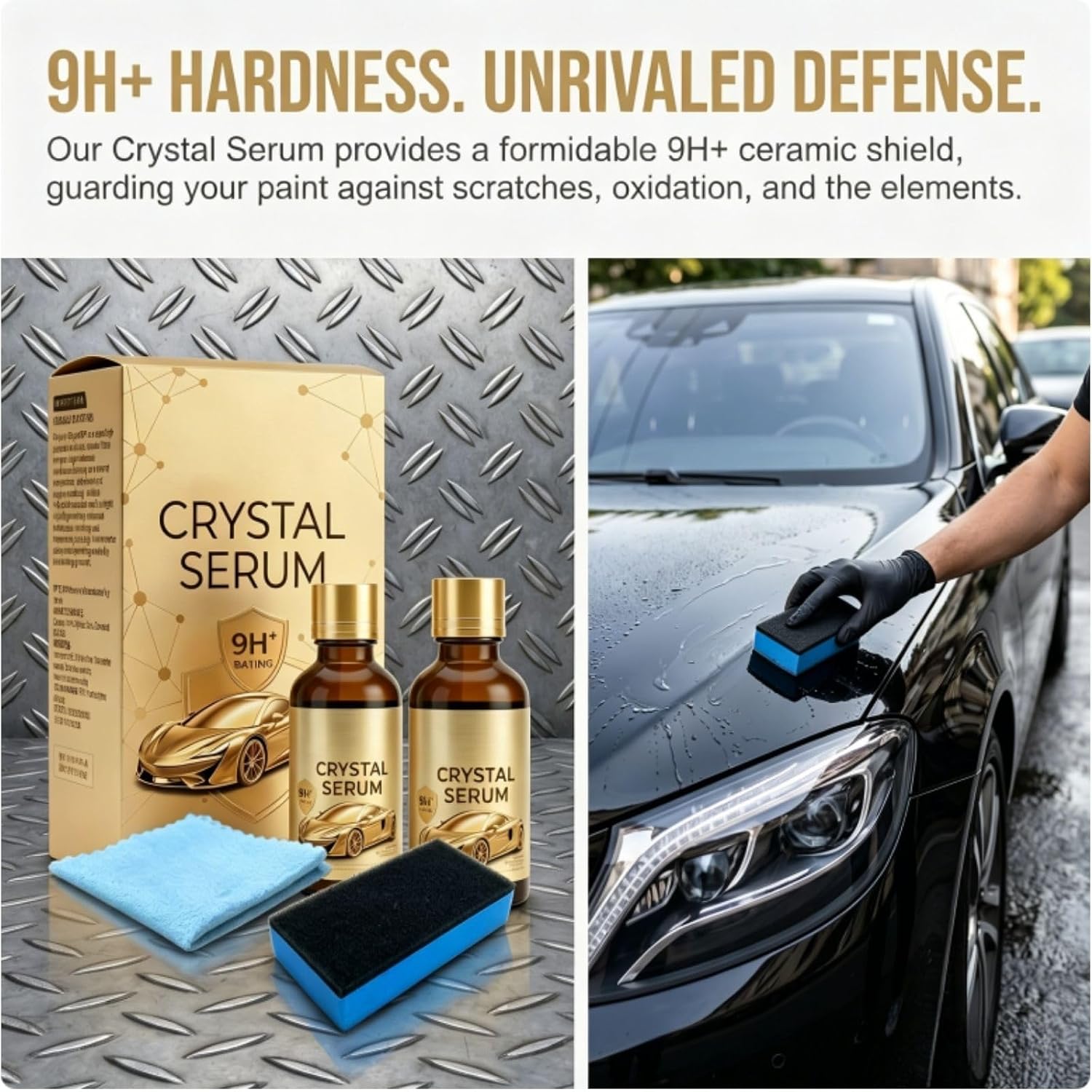 Crystal Serum - Advanced 9H Graphene Ceramic Coating for Cars, Long Lasting High Gloss Paint Protection for Auto Detailing
