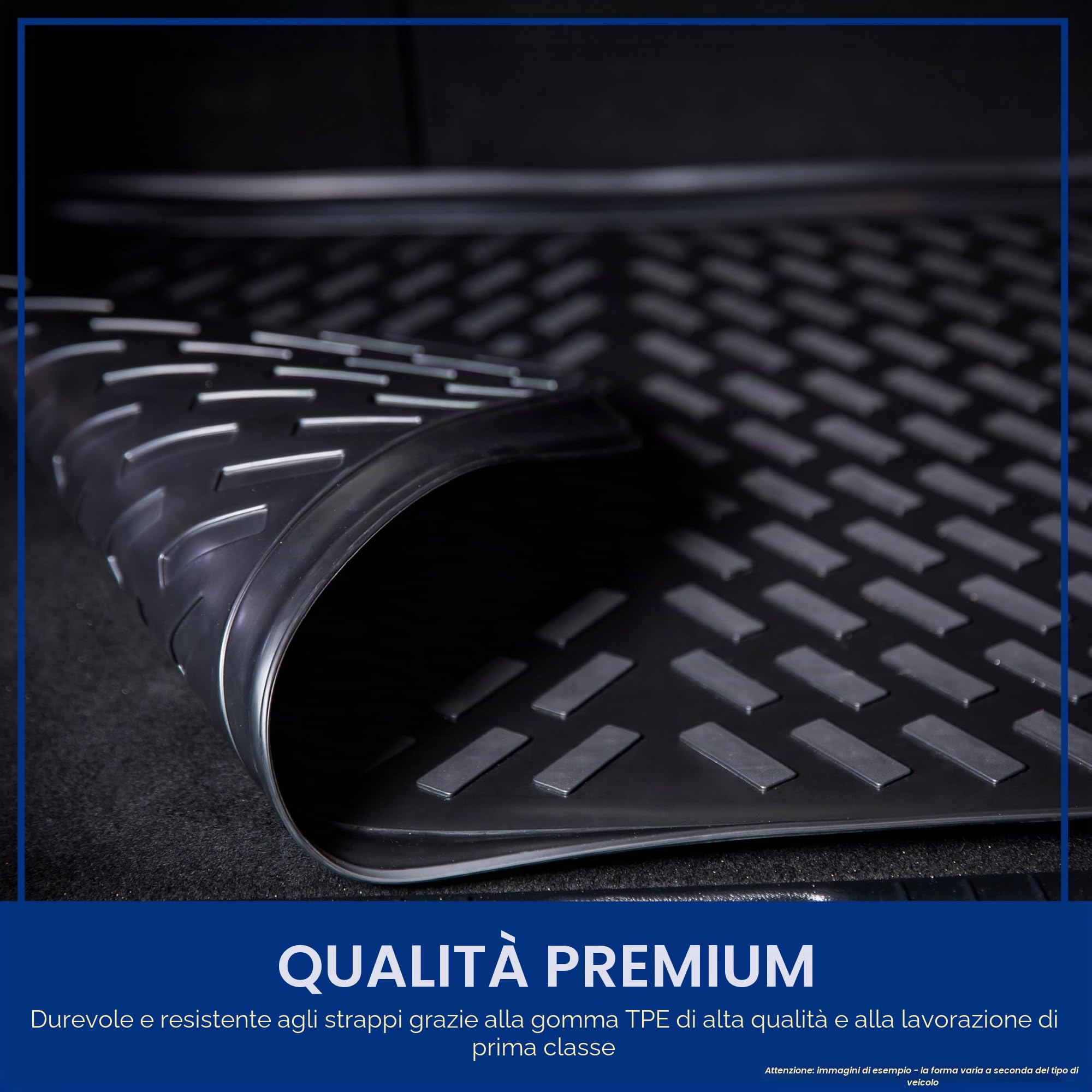 ELMASLINE 3D Vasca Auto Baule per Audi Q5 II (FY) 2016-2025 | Vasca per il bagagliaio | Bordo extra Alto