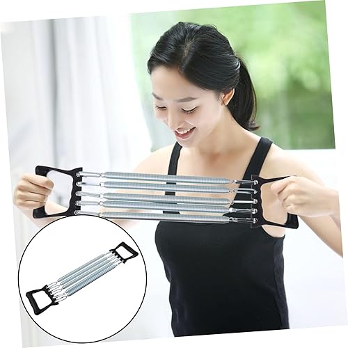 Miniatura 5 de Kisangel 1 expansor de pecho de resorte con 5 muelles, brazo de fuerza muscular, ejercicio, gimnasio, cuerda elástica para entrenamiento de fitness