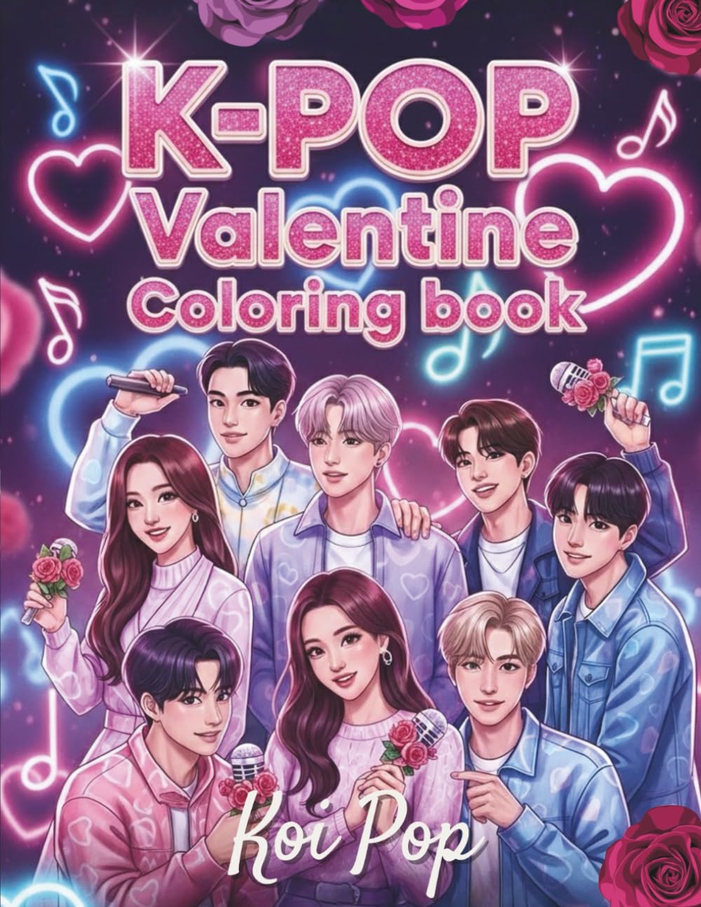 K-Pop Valentine Coloring Book: Love Beats