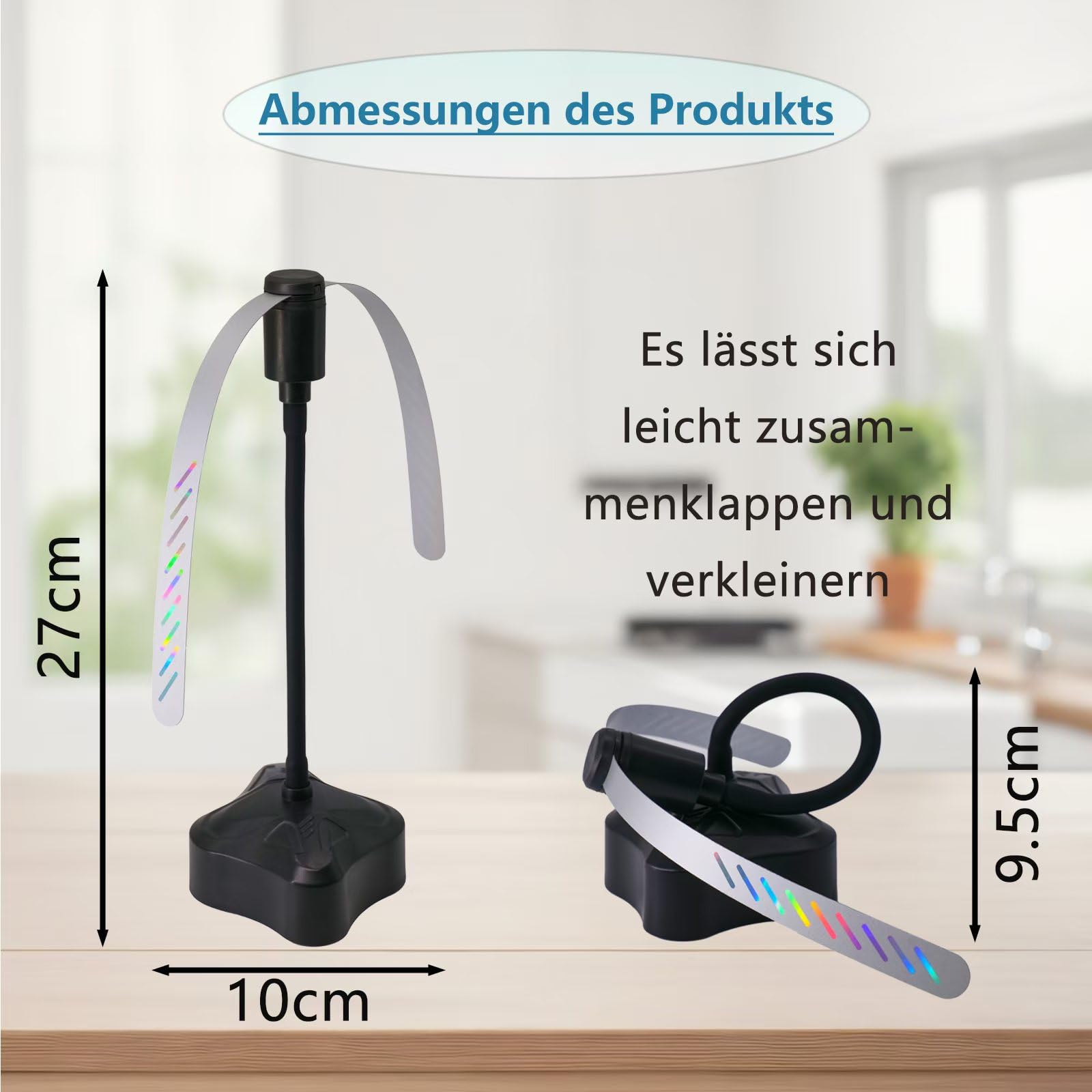 Panngu 4 Paquetes de protección silenciosa del Ventilador antimosquitos 360 °, Adecuado para mesas, barbacoas y Plegables al Aire Libre