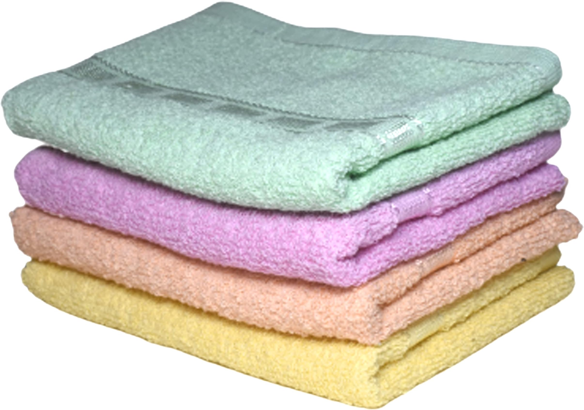 B S NATURAL White Hand Towel 4 pcs Solid Best for Kitchen Purpose| Gym| Travelling etc.
