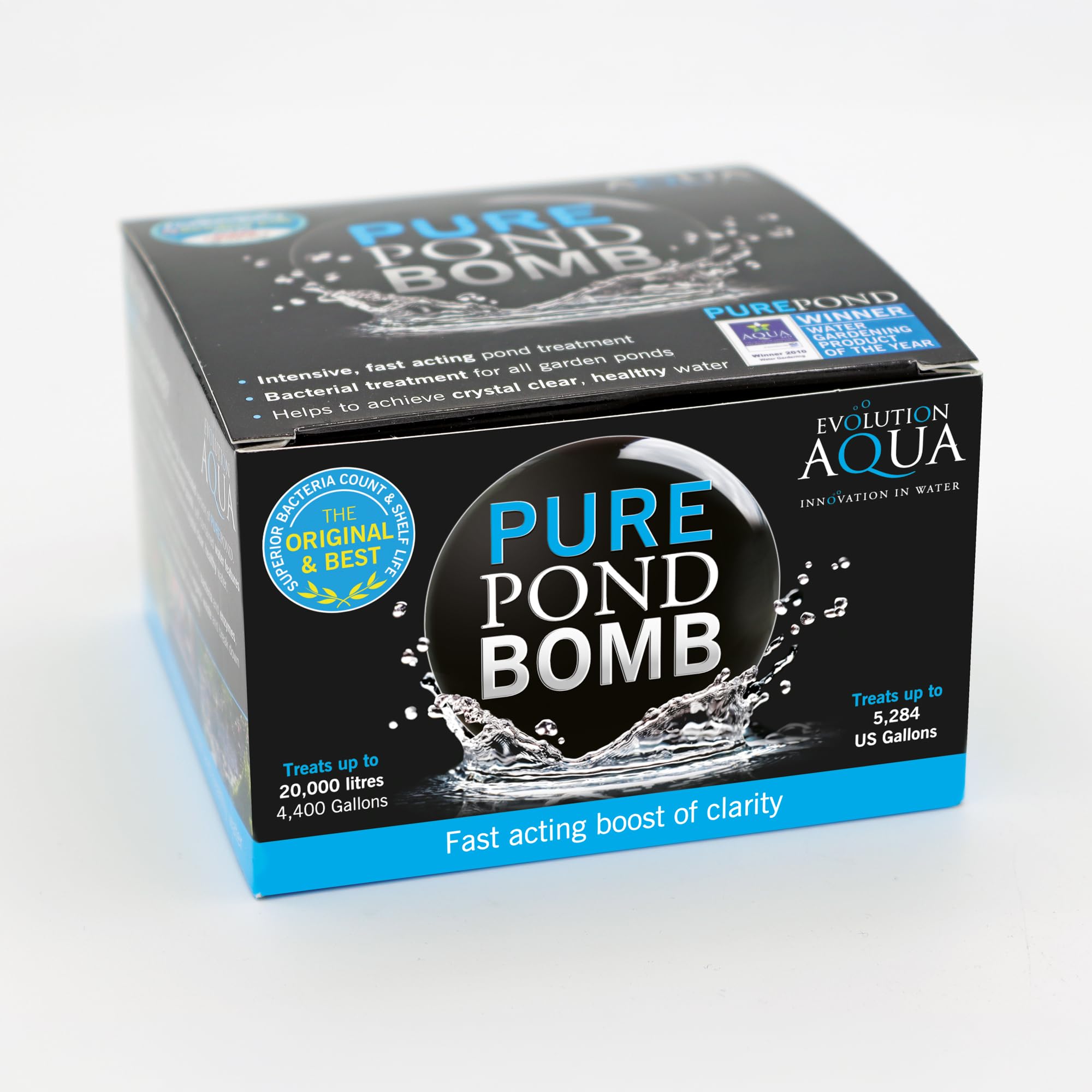 Evolution Aqua Pure Pond Bomb – for Crystal Clear Healthy Water, Treats up to 20,000 litres