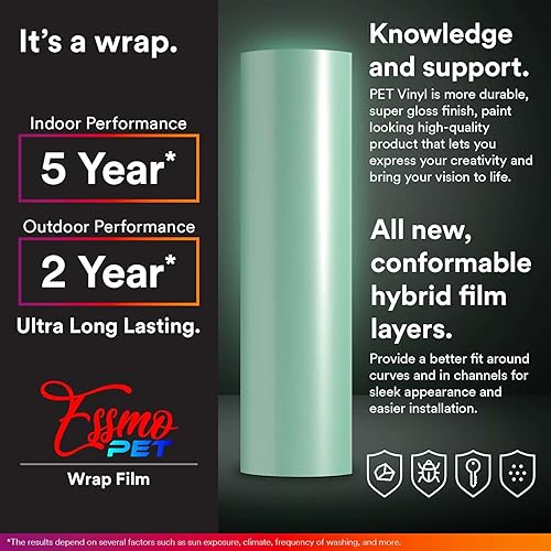 Miniatura 4 de Vinilo PET Liner Super brillante de cerámica perlado blanco envoltura automotriz auto vehículo libre de burbujas liberación de aire 1 pie x 5 pies