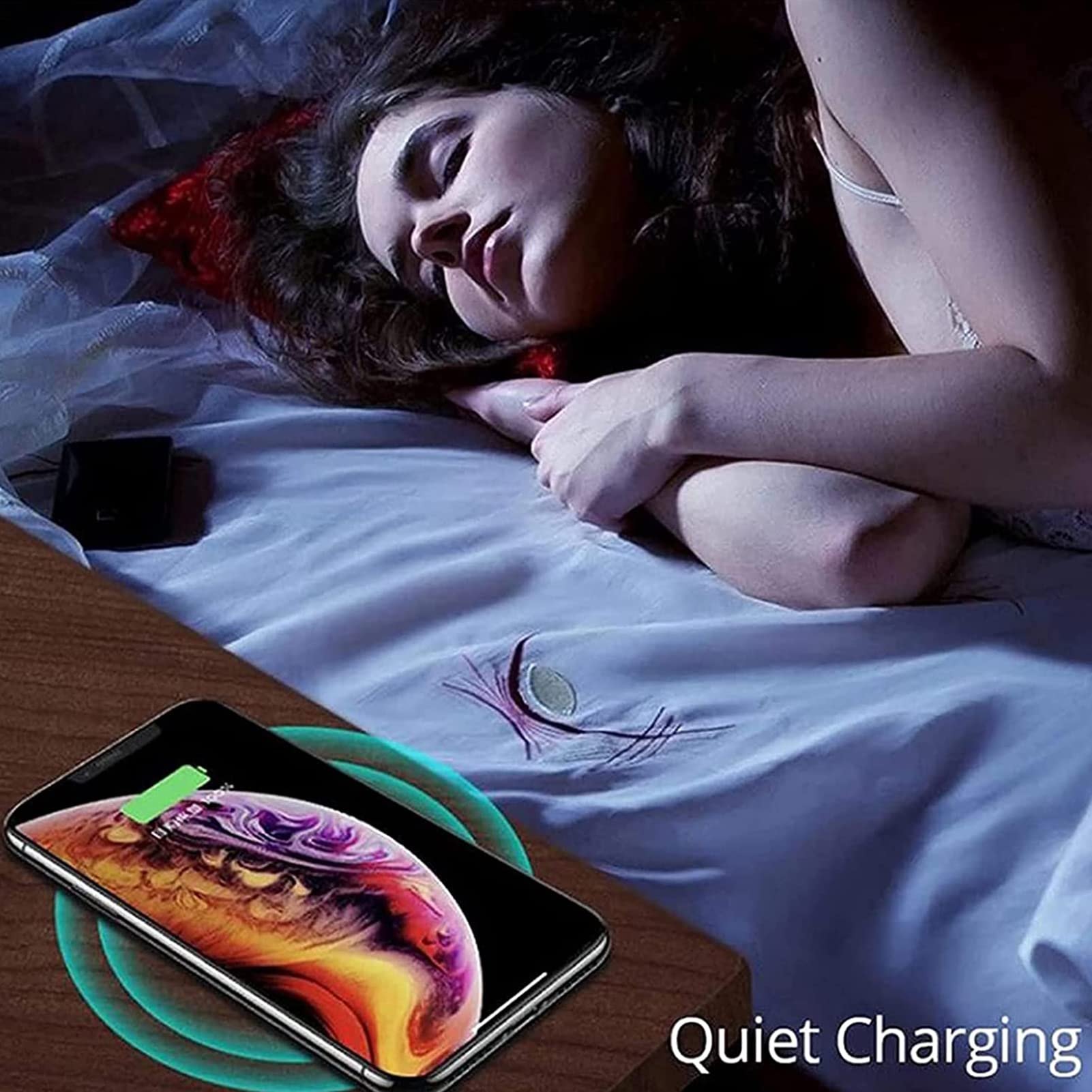 Cargador Inalámbrico Invisible, Cargador De Teléfono Inalámbrico De Larga Distancia Oculta De 10-20 Mm, Debajo De La Almohadilla De Carga Inalámbrica De Muebles De 10w