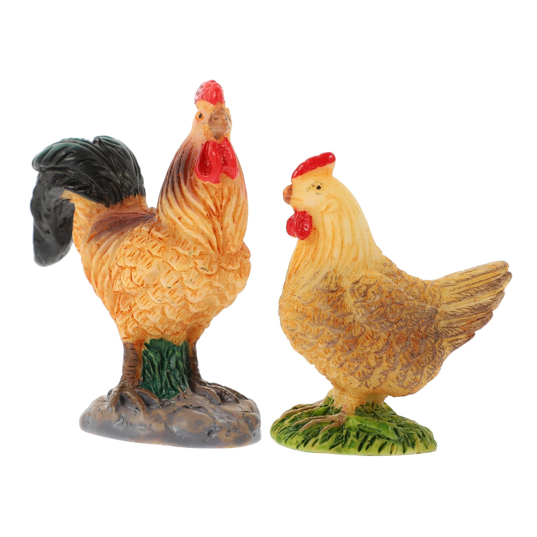 Amazon.co.jp: Parliky リアルな静的鶏模型 家庭用装飾 農場の動物の