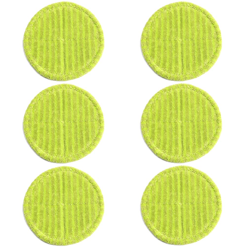 Cordless Electric Rotary Mop Replacement Cleaning Pads for Elicto ES-200, ES-330, ES-430, ES-530 (Pack of 6)