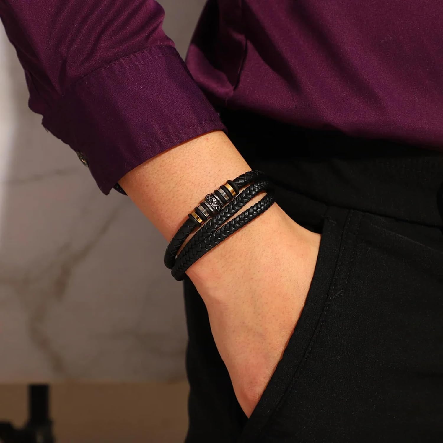 LUXUS™ To My Son Bracelet – Sentimental Leather Bracelet for Men From Mom & Dad, Never Forget How Much You Mean to Me – Perfect Birthday, Wedding, or Graduation Gift for Son - Image 7