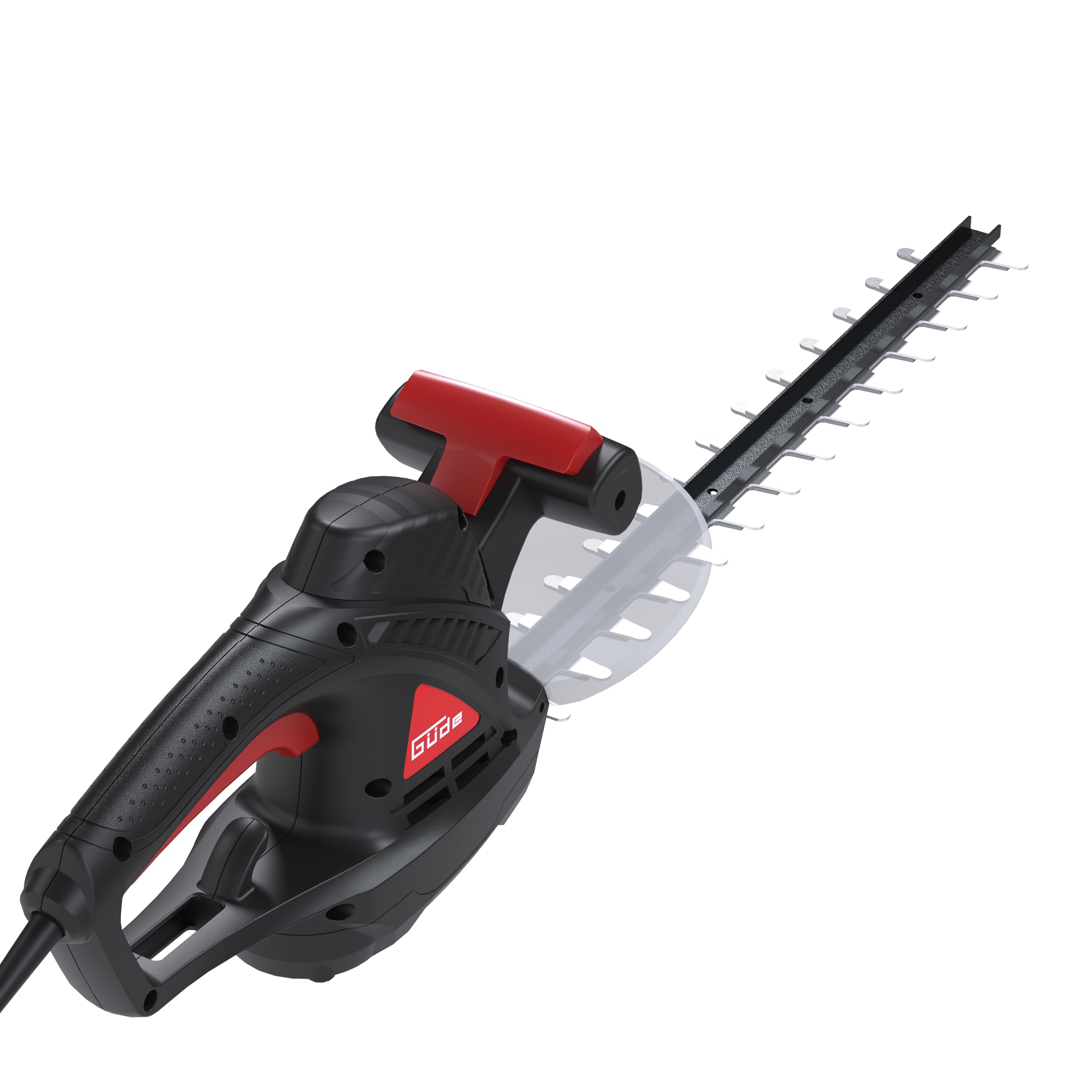 Güde GEH 510-500 Elektro-Heckenschere - 230 Volt, 500 Watt Motorleistung, 45,7 Zentimeter Schnittlänge, 1,6 Zentimeter Schnittstärke, Elektrische Schnellstopp-Bremse, Ergonomisches Design