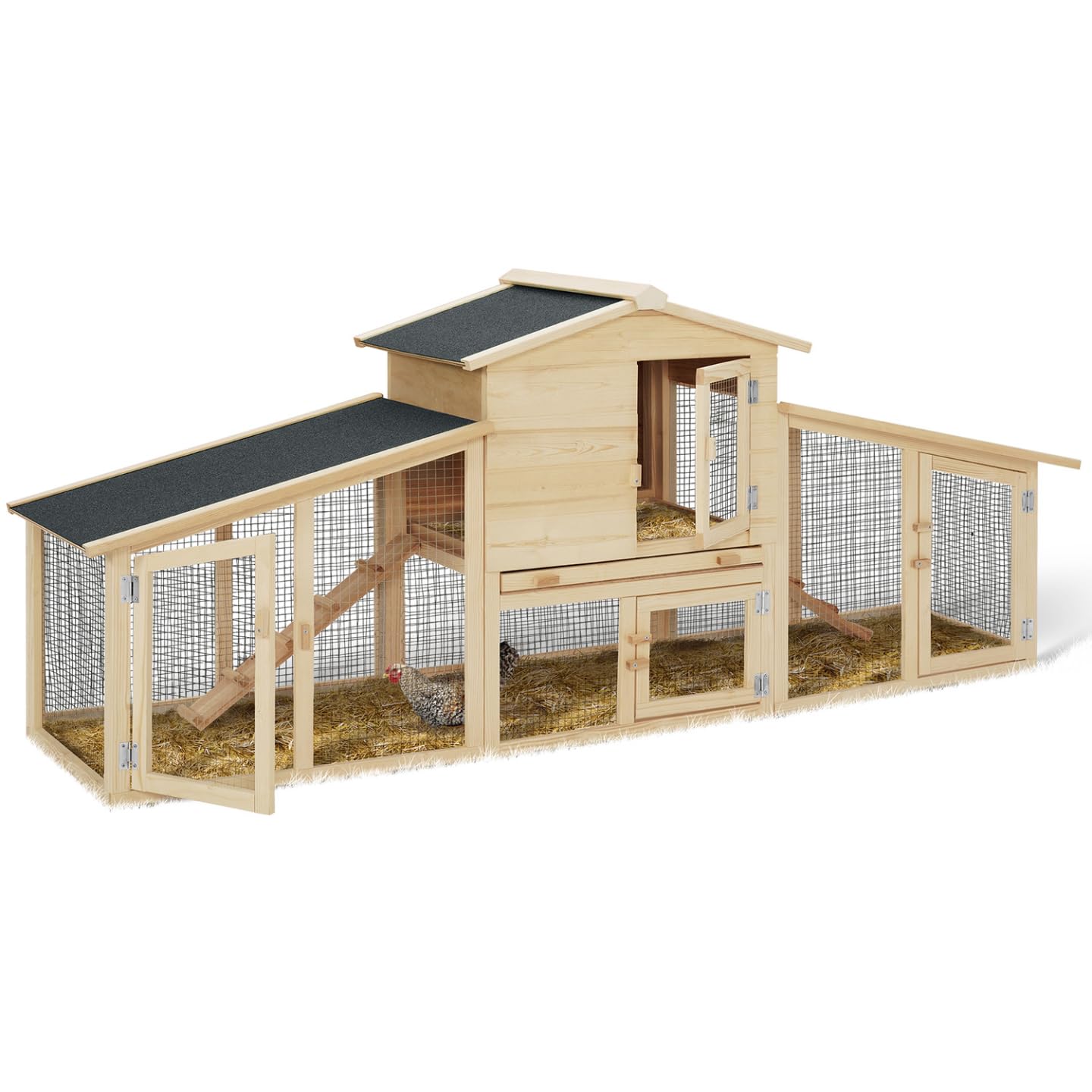 probache Hühnerstall VIP Kleintierstall – XXL aus Holz, 2 Etagen