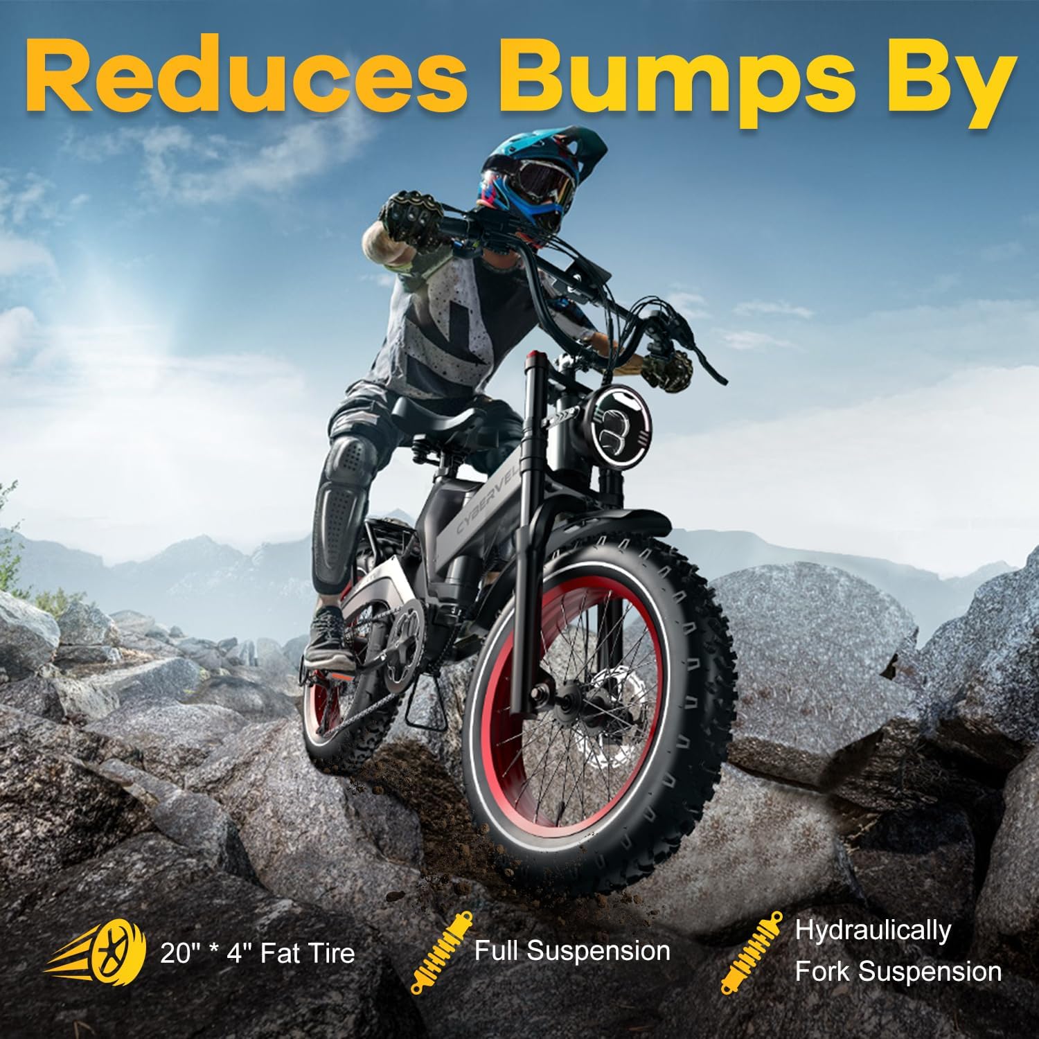 Image showing LED headlights, a big wide ergonomic seat, LCD display, and a sturdy rear rack.