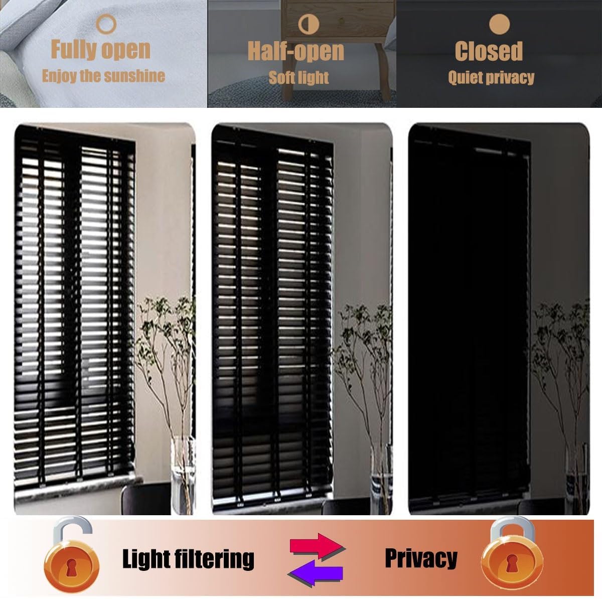 Cordless Window Blinds Wooden Venetian Blinds 15" 20" 25" 27" 32" 35" 38" 45" 52" 60" 66" 72" 78" Solid Wood Window Shades Indoor Horizontal Blinds Privacy Blinds for Window Door(Walnut)