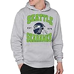 Junk Food Clothing x NFL - Seattle Seahawks - Team Helmet - Unisex Adult Pullover Fleece Hoodie for Men and Women - Size 3X-Large