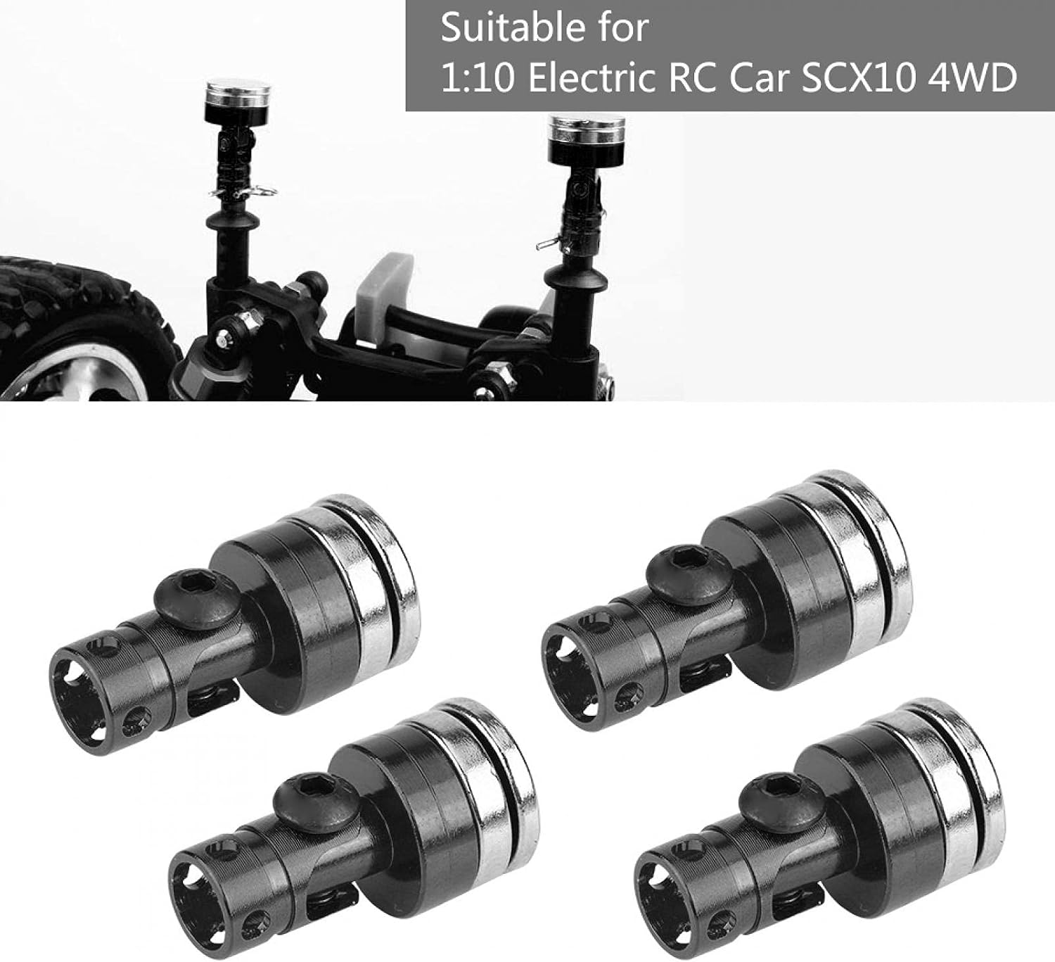 4pcs Aluminum Body Post Mount,Body Post Mount,Magnetic Invisible Body Post Mount,for for SCX10 4WD 1:10 RC Car (Black), Body Post Mount,4pcs Aluminum Body Post Mount,MagnBody Post Mount Invis image 3