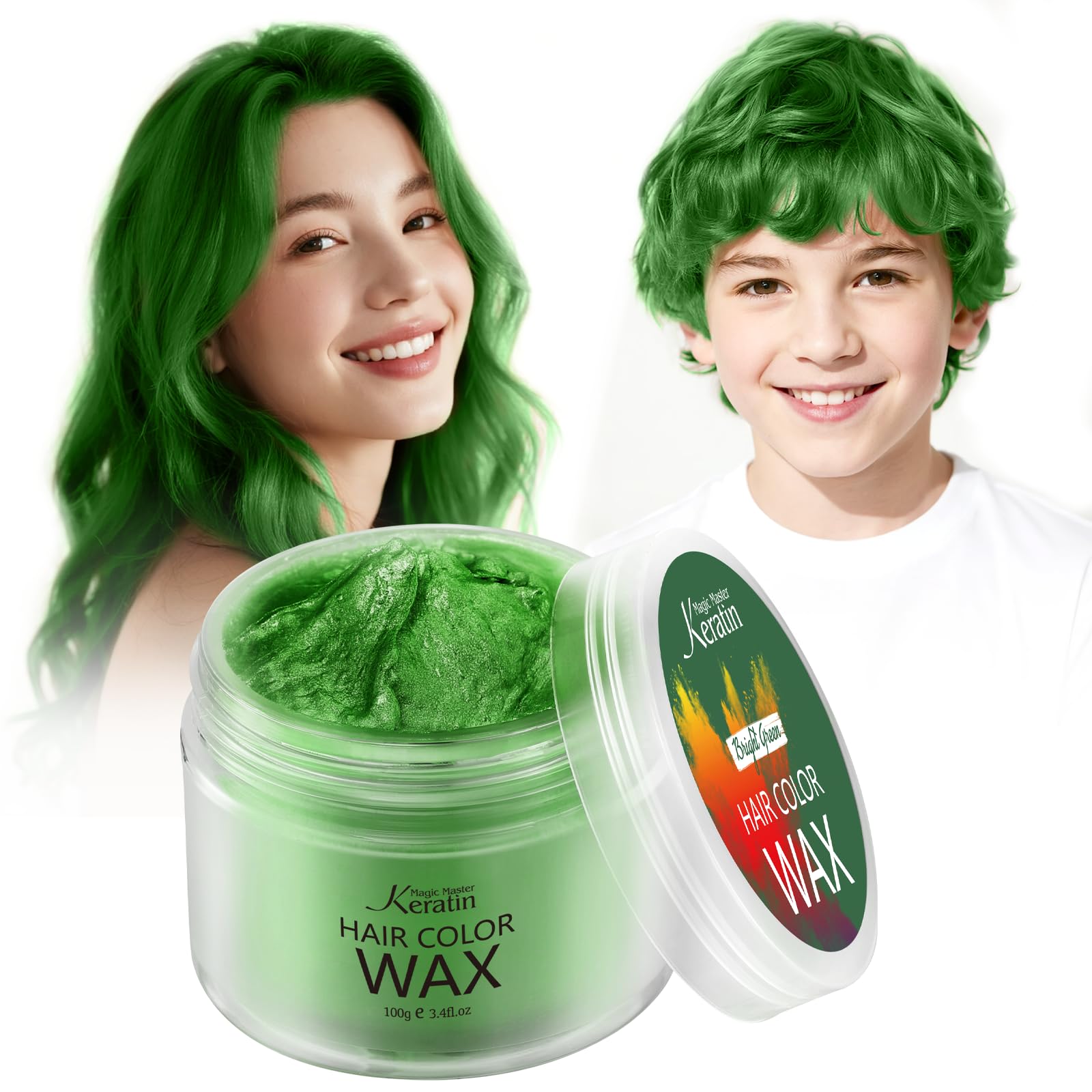 Temporary Hair Color Wax Green, Magic Master Keratin Hair Dye