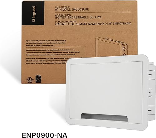 Miniatura 9 de Legrand ENP1700-NA – OnQ manejo de cableado, caja de multimedia estructurada, caja de pared, caja de cine en casa, caja de almacenamiento empotrada
