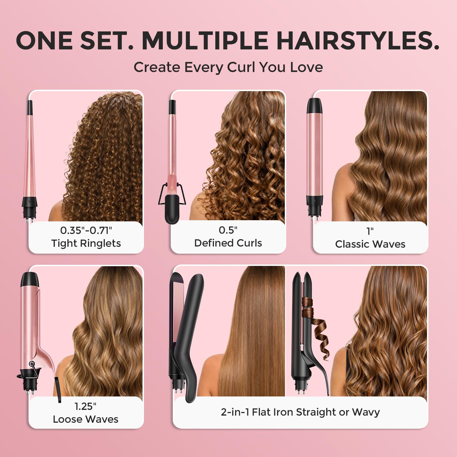 Ufree 5-in-1 Curling & Straightening Set -2