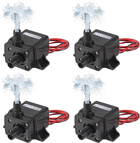 4 unids bomba de agua 240LH DC 12V 4.2W Micro bomba sin escobillas 3M cabeza de bombeo ultra silenciosa bomba de agua para piscina acuario pecera
