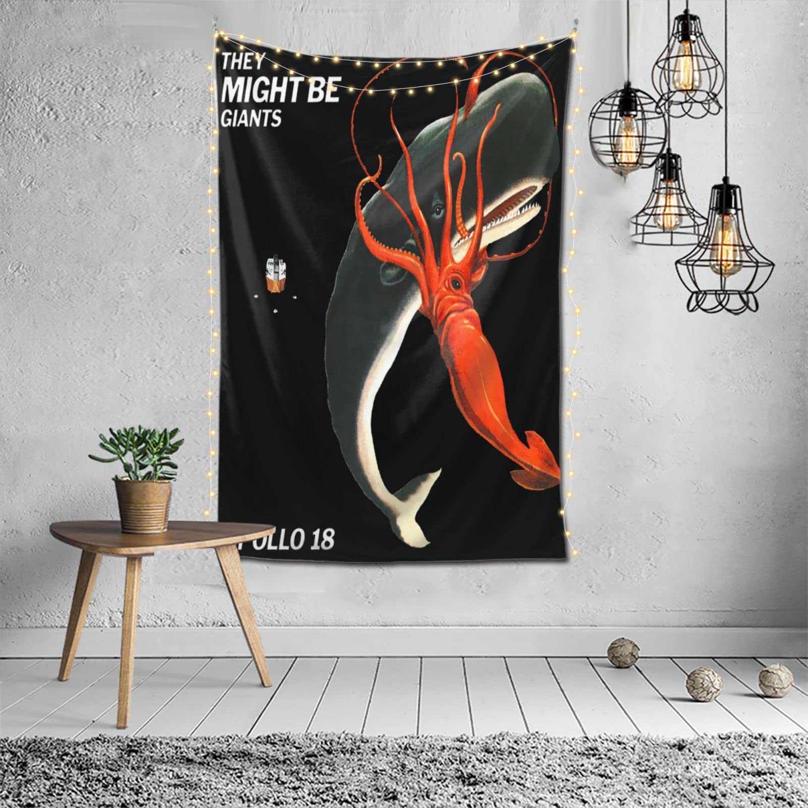 WOMBEL They Might Rock Band Be Giants Music Apollo Tapestry For Room Aesthetic Wall Art Hanging Tapestries Room Decor For Bedroom Classroom Living Room Dorm 60x40inch