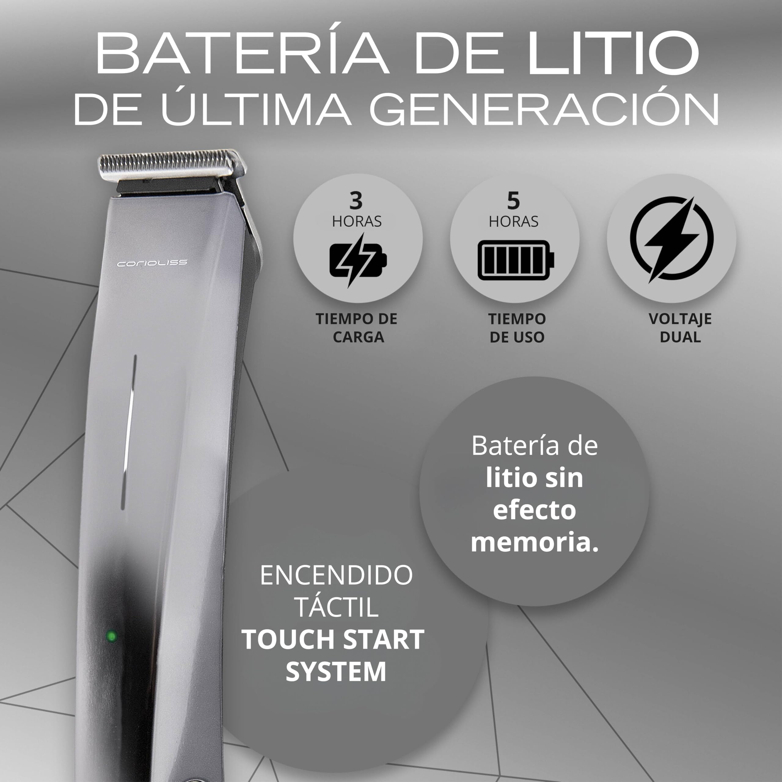 Corioliss Trimmer 265 Cortapelos Recortadora Perfilador Barba