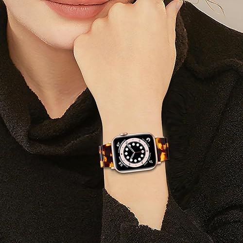 Miniatura 6 de Correa de reloj de resina compatible con Apple Watch Band de 1.496 in, 1.575 in y 1.614 in, para iWatch serie SE, 8, 7, 6, 5, 4, 3, 2, 1, para