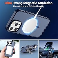 Vista 679 de SUPFINE Funda magnética para iPhone 11 con protector de pantalla (compatible con MagSafe) (protección contra caídas de grado militar), translúcida