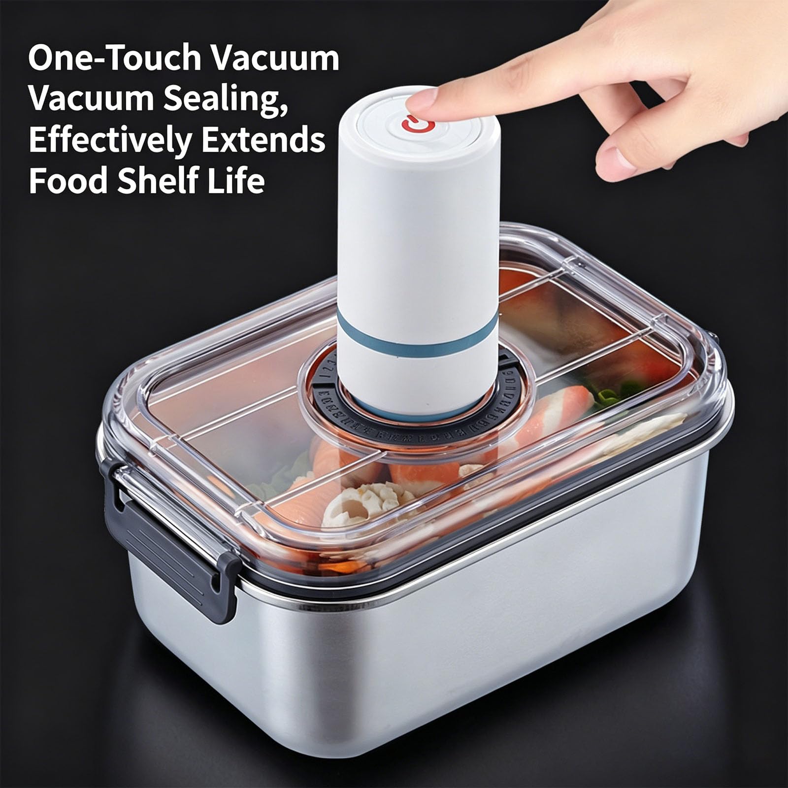 Cajas de almacenamiento vacío inteligentes y eléctrica para ampliar la frescura de los alimentos Seguimiento inteligente de fechas Organizadores de cocina