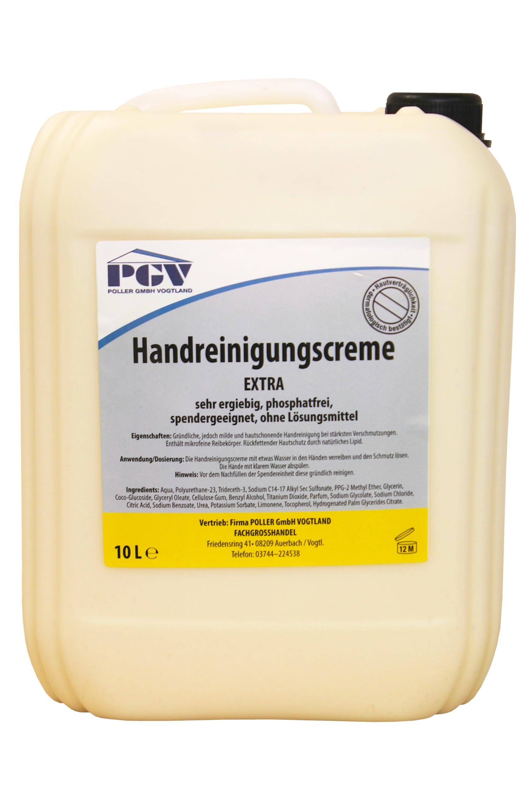 Handwaschpaste flüssig, Handreinigungscreme 10 L, biologisch abbaubar, hautschonend