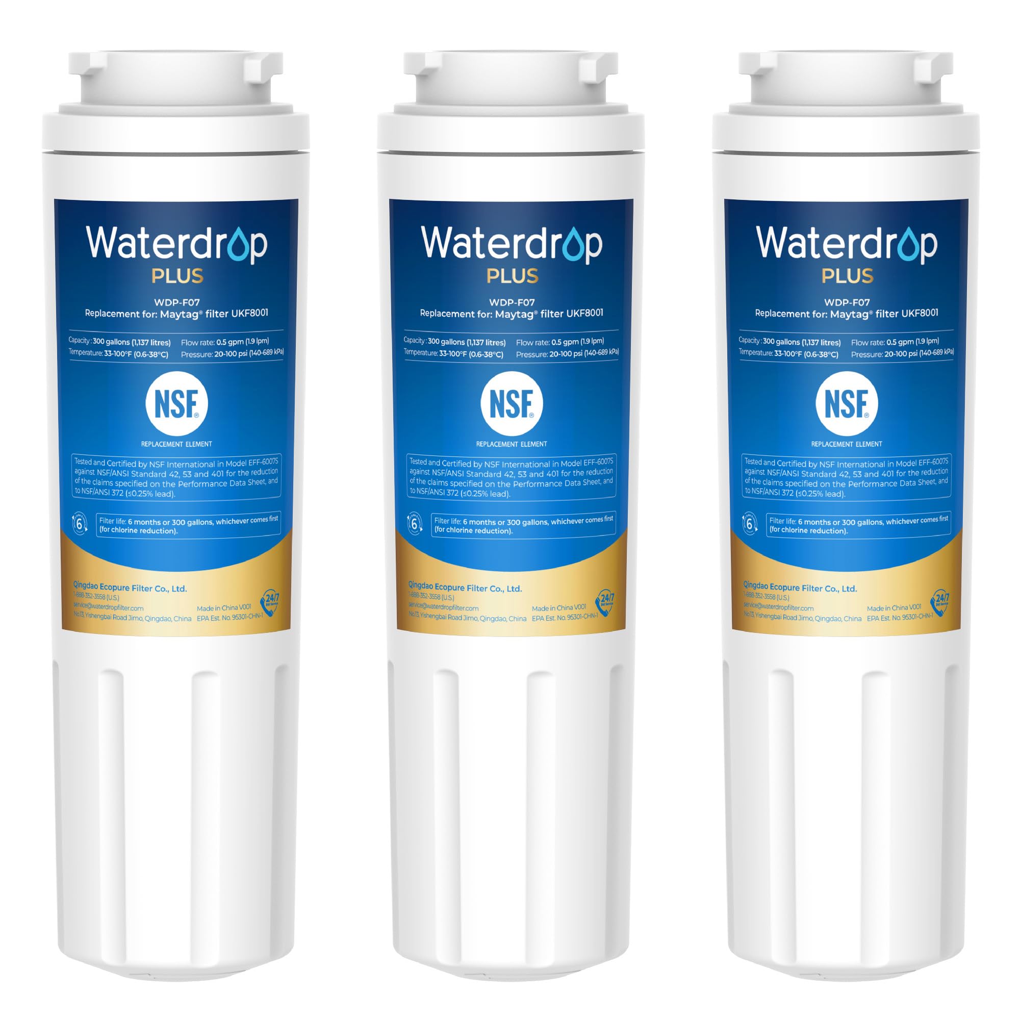 Amazon.com: Waterdrop Plus UKF8001 NSF 401,53 Certified