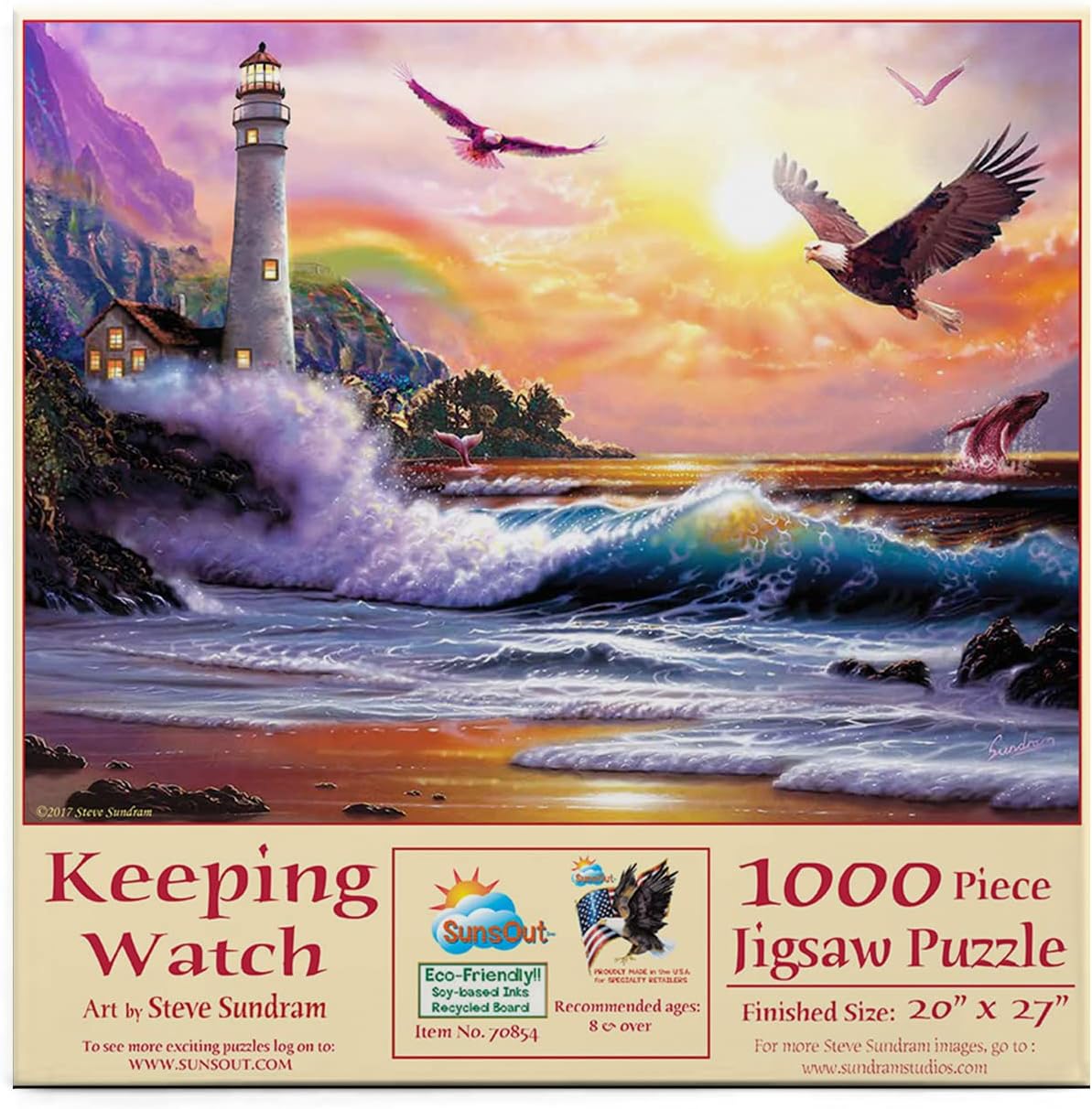 SUNSOUT INC - Keeping Watch - 1000 pc Jigsaw Puzzle by Artist: Steve Sundram - Finished Size 20" x 27" - MPN# 70854