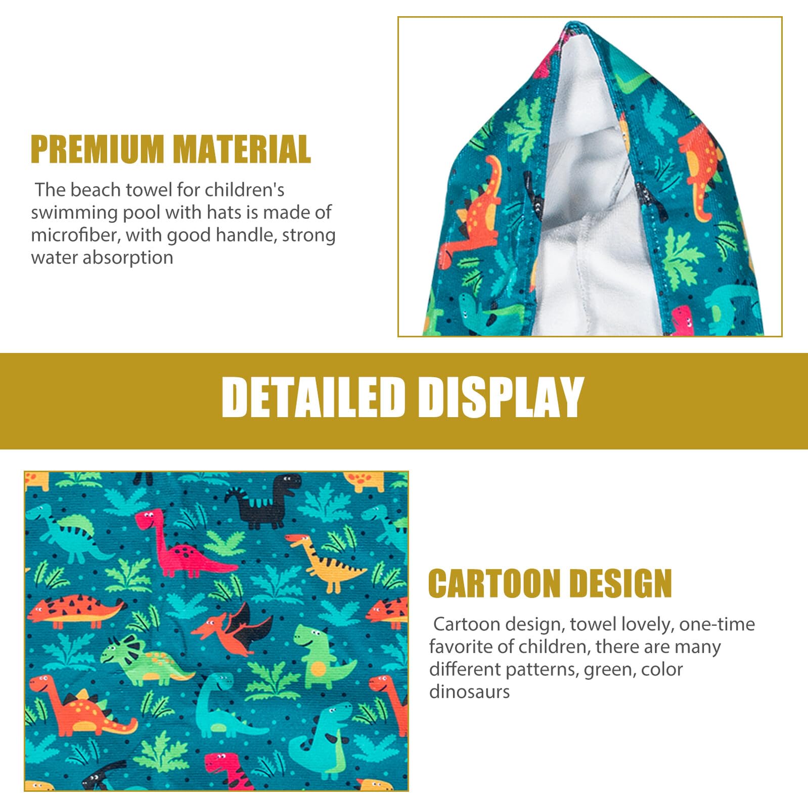 Toalla de Baño Capucha para Niños Toalla Absorbente para Playa 3D Super Absorbente de Fibra Superfina para Ñiño y Niño Obsequio para Playa y Piscina