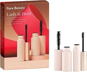 Set de Esenciales Rare Lash & Brow – Dúo de Máscara de Pestañas Mini Voluminizadora y Gel Cejas Lifting Transparente para Pestañas Más Llenas y Cejas Esculpidas