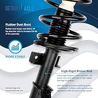 Vista 1370 de Detroit Axle - Kit de suspensión delantera de 10 piezas para Chevy Aveo Aveo5 Pontiac G3 Wave 2 Ready Struts Assembly 2 Enlaces de barra