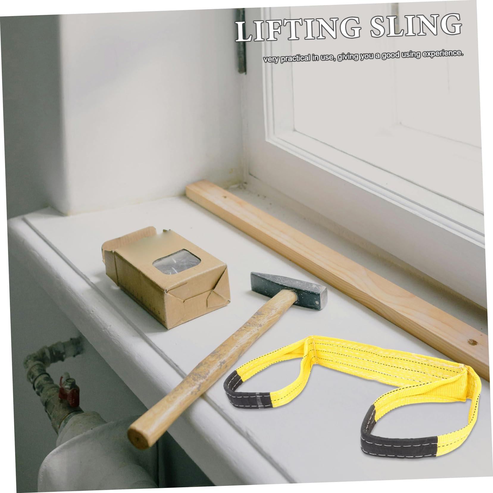 LIFKOME Cinghie Occhi Piatti alle Estremità in Poliestere per Sollevamento Mobili 3t 2 Pezzi Fascia Multipurpose Leggera per Trasporto e Sollevamento Carichi