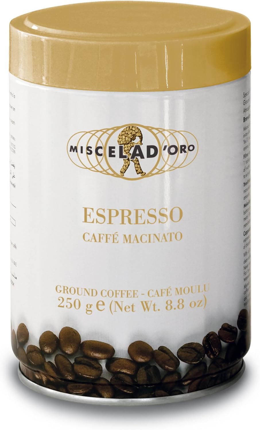 Miscela D'oro Espresso Ground Coffee, 250 GR