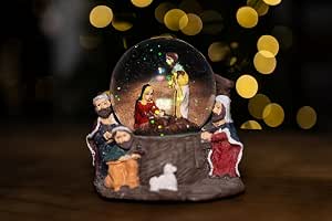 Marco Paul Interiors LED Weihnachtsszene Mit Rotierenden Skatern – 14 Cm Festliche Deko Mit Musik