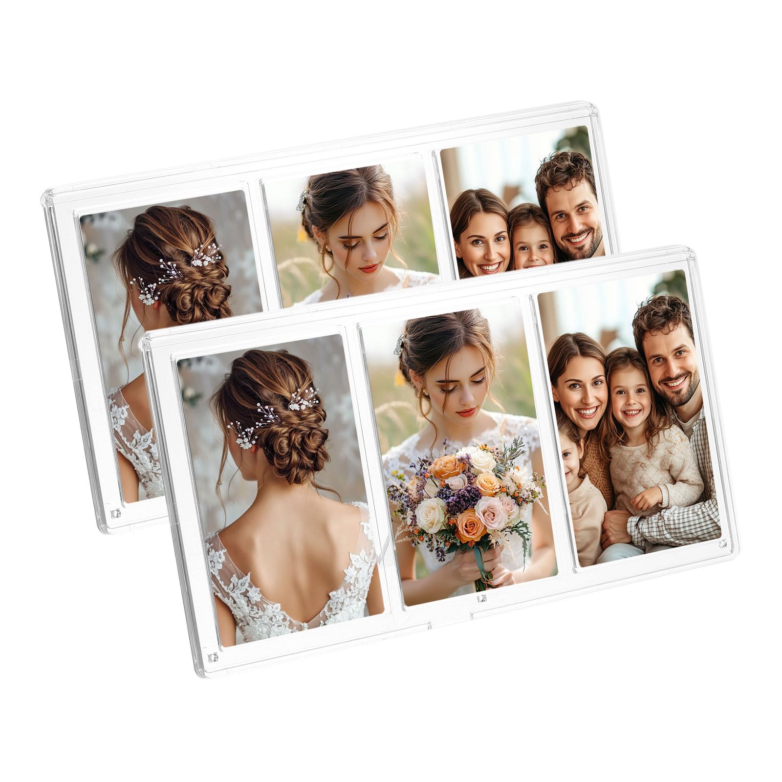 Mini cadre photo vertical transparent lot de 2 pour offrir vos souvenirs