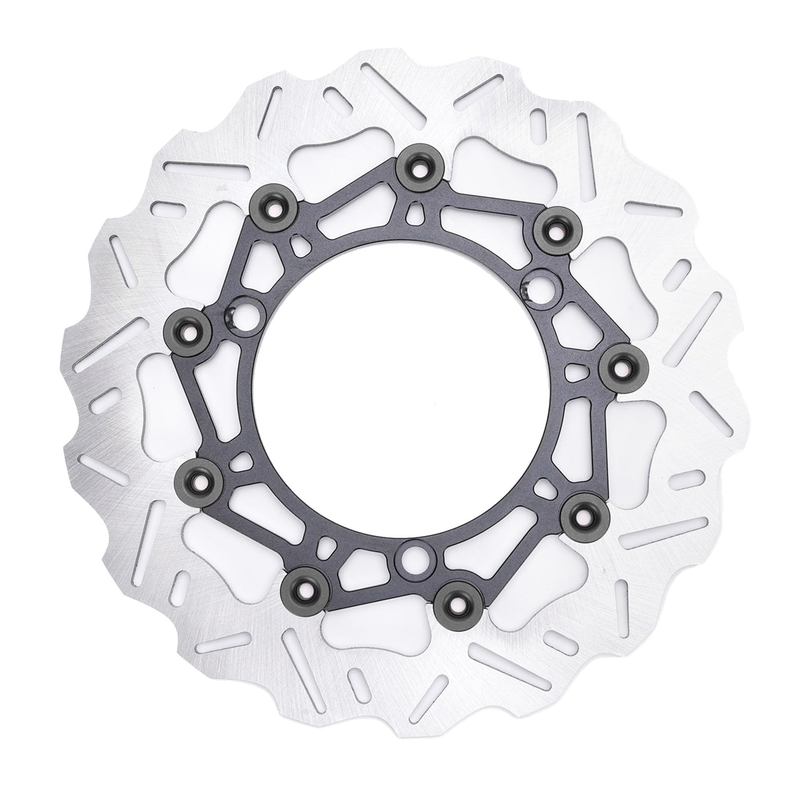 Set Rotore Disco Freno Anteriore Moto Adattatore Pinza in Acciaio Inossidabile per NMAX125 NMAX155 AEROX155 NVX155 267mm Frenatura Ad Alte Prestazioni (BLACK)
